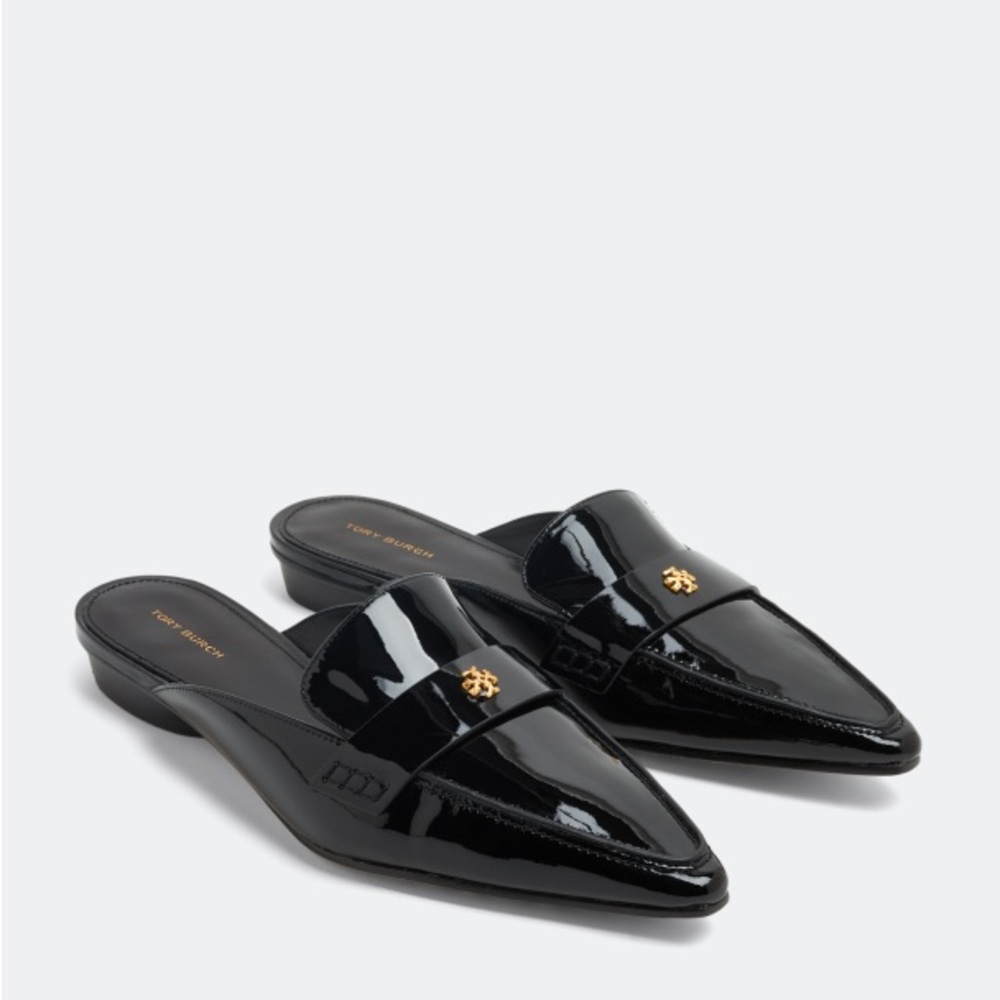 Tory Burch Black Patent Mules